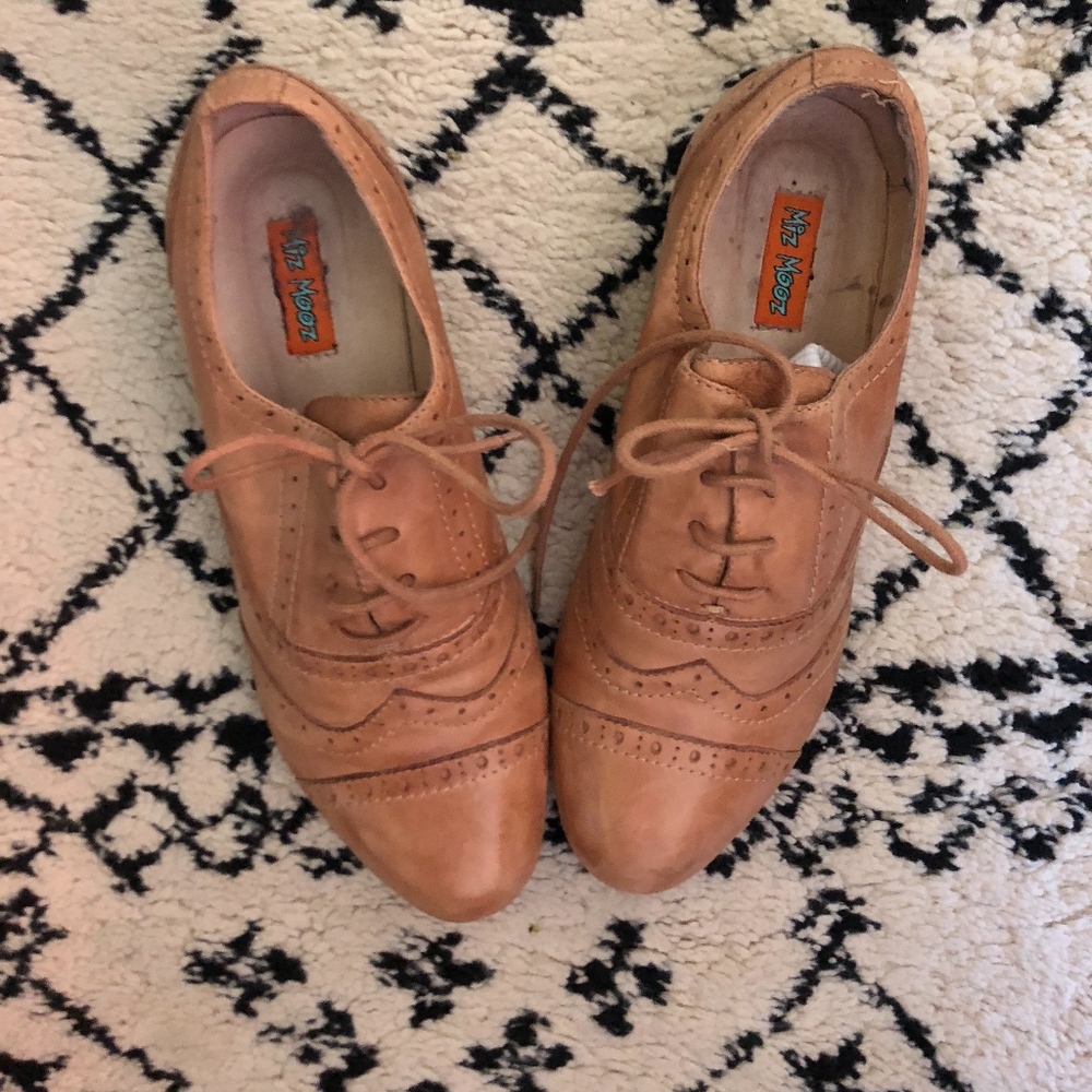 Mix Mooz Oxford Shoes Light Tan Leather